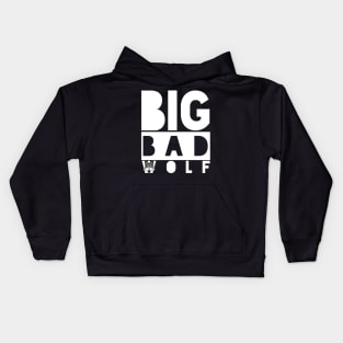 BIG BAD WOLF (White) Kids Hoodie